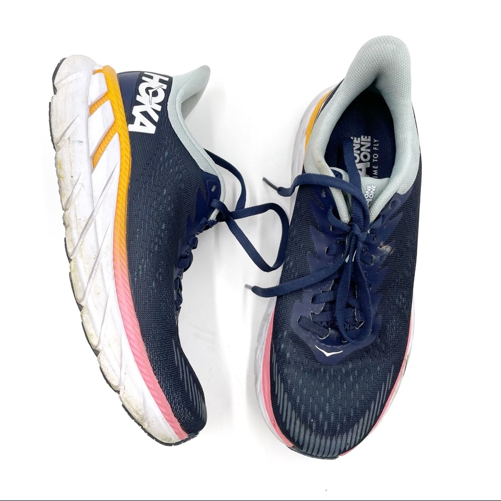 Hoka One One Clifton 7, Blue/Multi Running Shoes Sneakers Sz 6